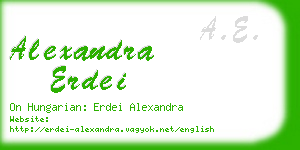 alexandra erdei business card